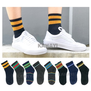 🧦🧦ถุงเท้าข้อสั้นโอสคูล คละสีเข้ม หนา นุ่ม ใส่สบาย ยกโหล12คู่