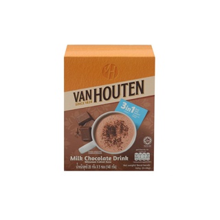 Van Houten Milk Chocolate Drink แวน ฮูเต็น มิลค์ ช็อกโกแลต ดริ้งค์ เครื่องดื่มช็อกโกแลตสำเร็จรูป 140 กรัม