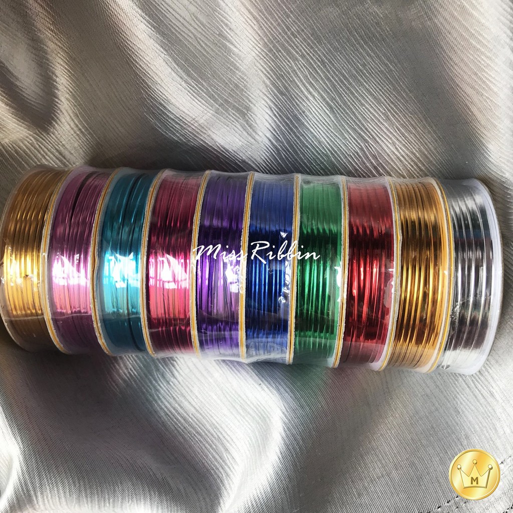 Missribbinลวดสีทำเหรียญโปรยทาน ยาว 20หลา พร้อมส่ง