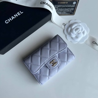 กระเป๋า CHANEL MINI WALLET IN CAVEAR  💛 งานสวยหนังแท้