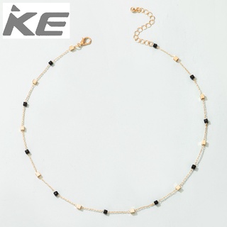 Jewelry Three-dimensional Square Necklace Necklace Simple and Simple Chain Short Clavicle Chai