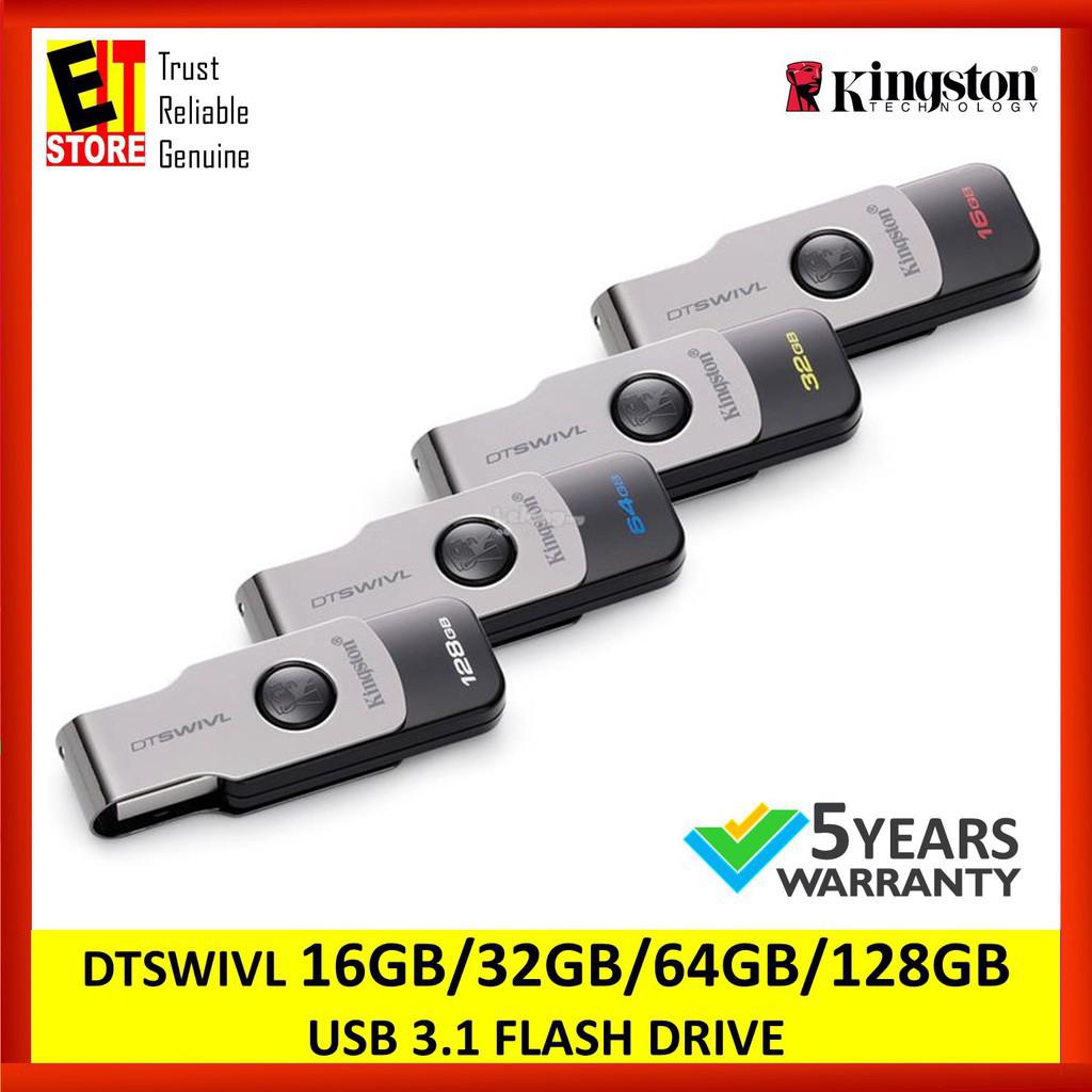 แฟลชไดรฟ์ Kingston Usb 3 . 1 16 Gb / 32 Gb / 64 Gb / 128 Gb Usb 3 . 1