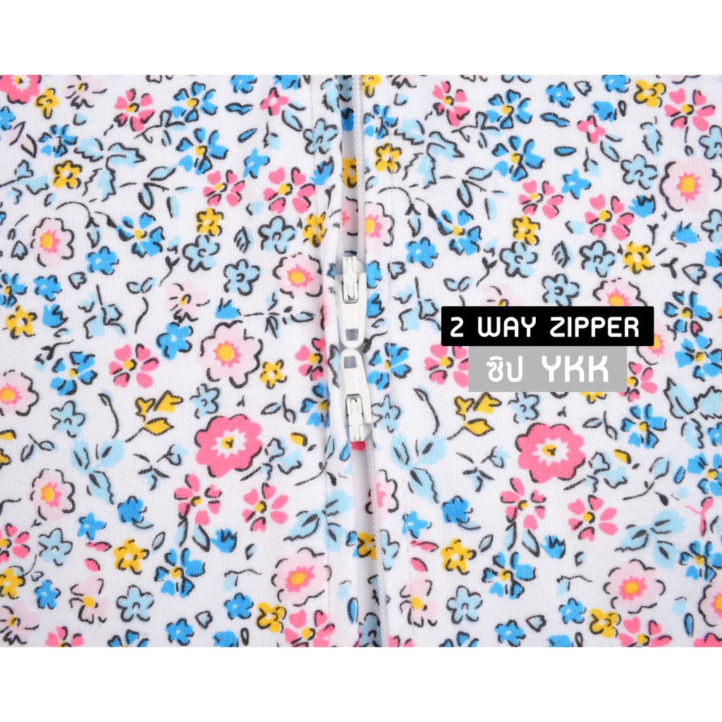 Zuper Mom ชุดหมีเด็กอ่อน ซิป รุ่น 2 WAY ZIPPER บอดี้สูทเด็กอ่อน ชุดเด็กแรกเกิด สำหรับเด็ก 0-24 เดือน no.9004 ราคา ถูกที่สุด ดีลบีเคเค แกลเลอรีภาพที่ 6