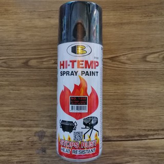 สีสเปรย์ดำด้านทนร้อน No.1200 ยี่้ห้อ BOSNY HI TEMP SPRAY PAINT STOPS RUST RESISTANT