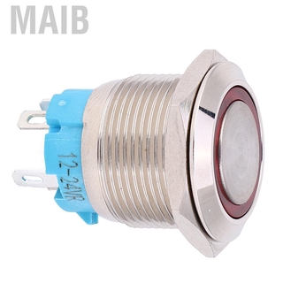 Maib ปุ่มกดสวิทช์ล็อคตัวเอง 12~24 Vdc 19 มม . 2 ชิ้น