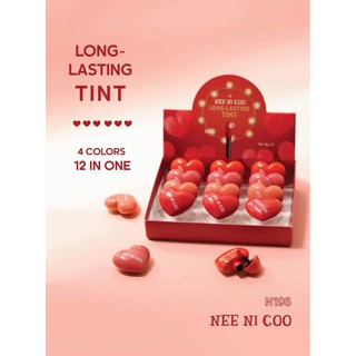 Nee Cara NEE NI COO Long-Lasting Tint N196 0.8g x 12 ชิ้น ลิปทิ้นท์ สีสวย สดใส ติดทนนาน