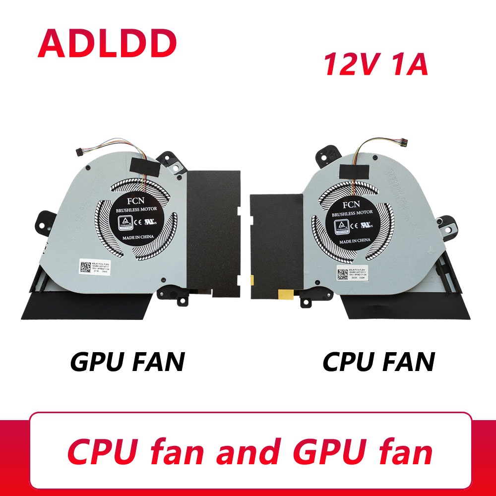 พัดลมระบายความร้อนแล็ปท็อป DC12V 1A 4PIN ASUS ROG Zephyrus S15 GX502 GX502LWS GX502GW GX502GV GX502L