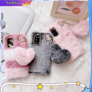 เคสโทรศัพท์มือถือ ผ้ากํามะหยี่ขนนิ่ม ลายหัวใจ สําหรับ Samsung Galaxy A72 A52 A52S A32 A22 A12 A03 A03S A02 A02S A11 A21S A31 A51 A71