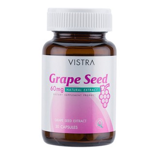 VISTRA GRAPE SEED 30S ดูแลผิว (ฝ้า กระ) ต้านอนุมูลอิสระที่ทำลายผิว