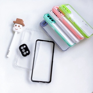 CASE เคสงานประกบขอบสี รุ่น ออปโป้ OPPO A52020 A92020 A5S A7 A12 F9 REALME5 5I RENO5 A15 A15S A16 A95 A74 A54