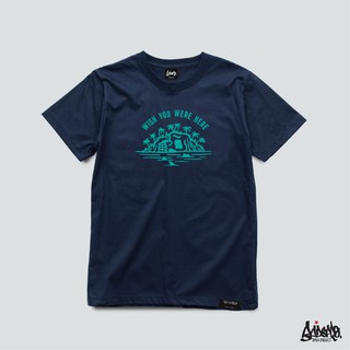 เสื้อยืด แนวสตรีท รุ่น Island Skull กรม ( ลิขสิทธิ์แท้ ) แขนสั้น เสื้อยืดชาย Bar On Easy Street T