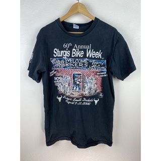 คอลูกเรือเสื้อยืดคอกลมขายดี เสื้อยืดลําลอง แขนสั้น พิมพ์ลายกราฟิก Sturgis Bike Week 2000 IJbacl53GMkagf06 สไตล์วินเทจ คล