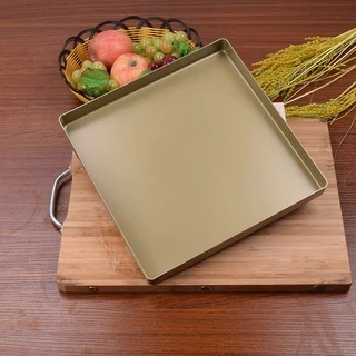 ถาดอบเค้กโรล เคลือบเทฟล่อน ขนาด 28*28*3.5ซม สีทองหนาอย่างดี
