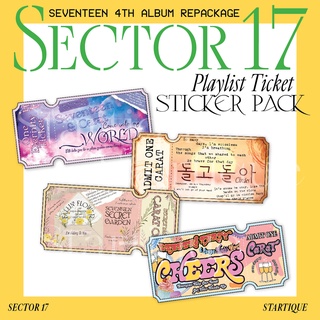 Seventeen SECTOR 17 สติกเกอร์ติดเพลย์ลิสต์ตั๋ว