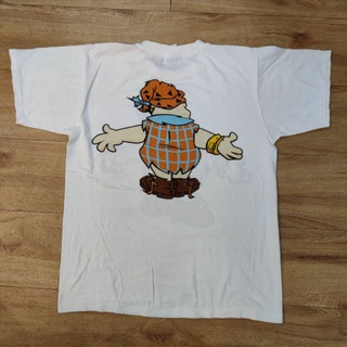 tshirtเสื้อยืดคอกลมฤดูร้อนจริง☏THE FLINTSTONES 1993  เสื้อลายการ์ตูน ลายการ์ตูนวินเทจ มนุษย์หินฟลิ้นท์สโตนส์Sto4XL