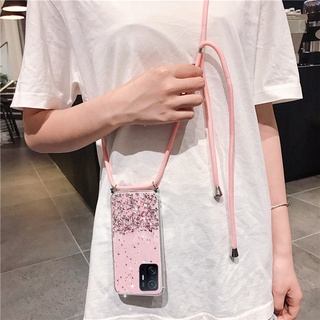 เคสโทรศัพท์มือถือแบบใส ประดับกลิตเตอร์ พร้อมสายคล้อง สำหรับ  Xiaomi 11T Pro / Mi 11T เคส Xiaomi11TPro Mi11T