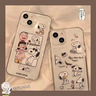 OPPO เคสreno10 A78 A76 A16 A96 A54 A15 A15S A53 A33 2020 A52 A72 A92 A31 A74 A95 A94 A1K A3S A9 A5 2020 A7 A5 S A12 A11K A37 Reno 10 8T 7 Z 5 6 4 F 5F 4G 5G Reno7 Reno5 F11 Neo 9 Cute Cartoon Snoopy Angel Eyes Fine Hole Clear Shockproof Phone Case STD 05