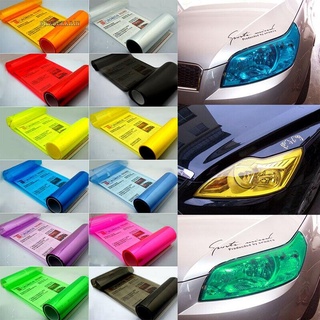 【GRCEKRIN】Car Headlight Sticker Taillight Fog Light Tint Wrap Vinyl Protector Film 30*60cm car headlamp