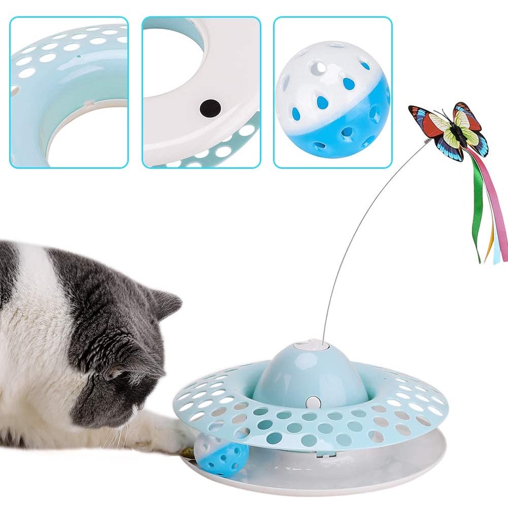 Cat Toys Interactive Cat Toy Butterfly Funny Exercise Electric Flutter ...