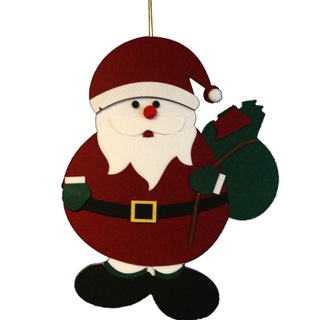 ของประดับ ของตกแต่ง เทศกาลคริสต์มาส   (90126-2)  สโนว์แมนแบนประดับผ้ากำมะหยี่  12 นิ้ว
