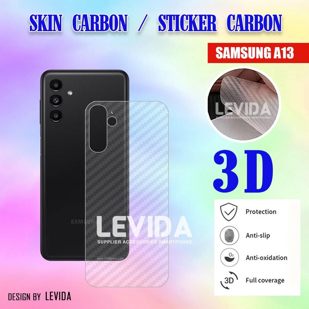 Samsung A13 Samsung A33 5G Samsung A53 5G Samsung A73 5G ผิวหลังคาร์บอน Garskin Anti-Scratch กลับ Sa