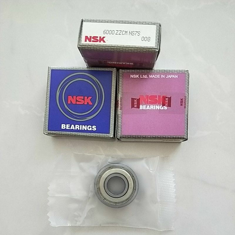 แบริ่ง 6000ZZ NSK Japan ฝาครอบเหล็ก 6000 ZZ CM ZZCM