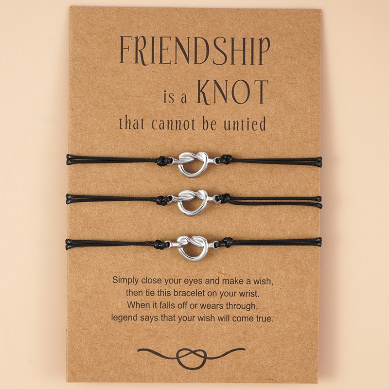 สร้อยข้อมือมิตรภาพ BFF เครื่องประดับ , สร้อยข้อมือน้องสาวปมสําหรับ 2 & 3, สร้อยข้อมือจับคู่บั้งที่ดีที่สุด, ของขวัญเพื่อนที่ส