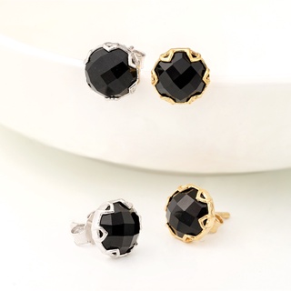 AR-Kang Collection***ต่างหู-Black Agate(เงินแท้92.5%)