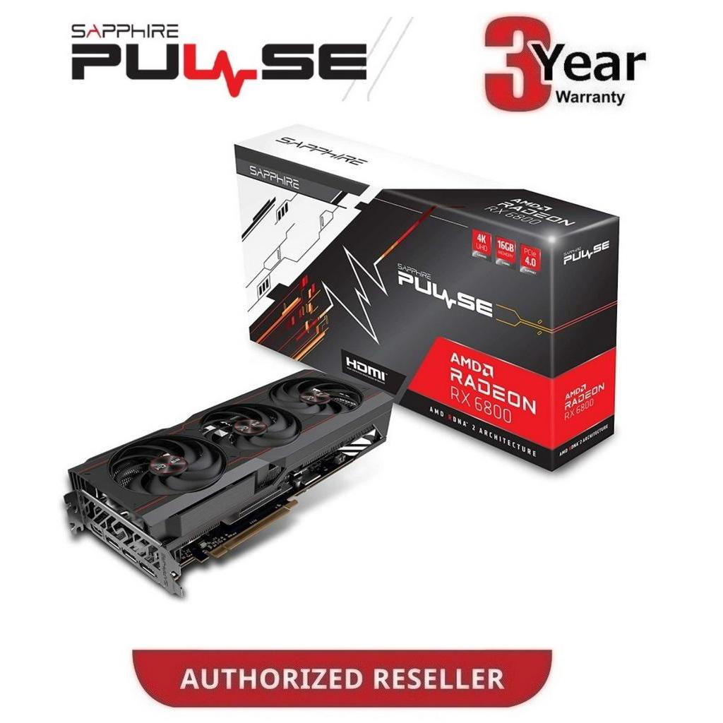 SAPPHIRE PULSE RADEON RX6800 OC 16GB GDDR6 กราฟิกการ์ด - 11305-02-20G RX 6800 OC