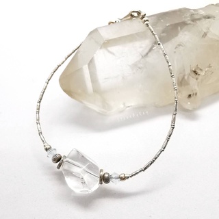 สร้อยข้อมือเงินหินคริสตัลควอตซ์ Crystal Quartz