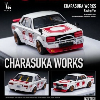 Fuelme 1/64 : FM64007PG-02 : Charasuka Works LBWK Racing Ver. White/Red