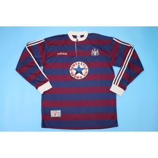 เสื้อกีฬาแขนยาว ลายทีมชาติฟุตบอล NUFC 95-96 ชุดเยือน สไตล์เรโทร