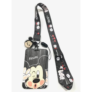 MICKEY  MOUSE BF ซองใส่บัตร ที่ใส่บัตร พร้อมสายคล้องคอ (2cm) ลาย MICKEY MOUSE  โดเรม่อน มีตุกตาเล็กแถมด้วย BY 8118 SHOP