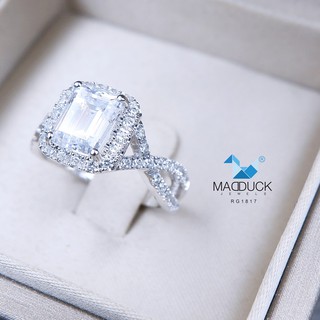 Madduckjewels แหวนเงินแท้ เพชร CZ ชุบโรเดียม RG1817