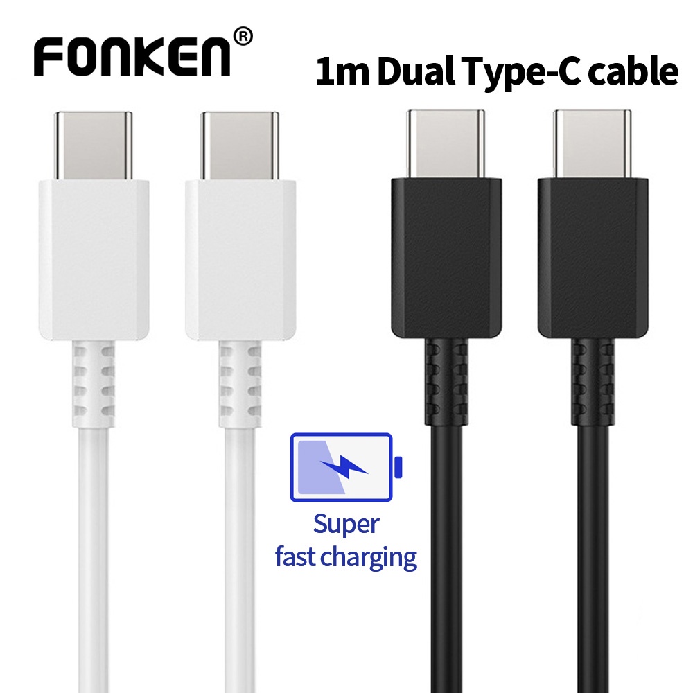 Fonken สายชาร์จ Type C เป็น Type C สําหรับ Samsung Galaxy Phone