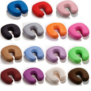 【บลูไดมอนด์】Memory Foam Neck Pillow Resting Head Neck U Shape Soft Travel Pillow For Office Train Rest Airplane 15 Color