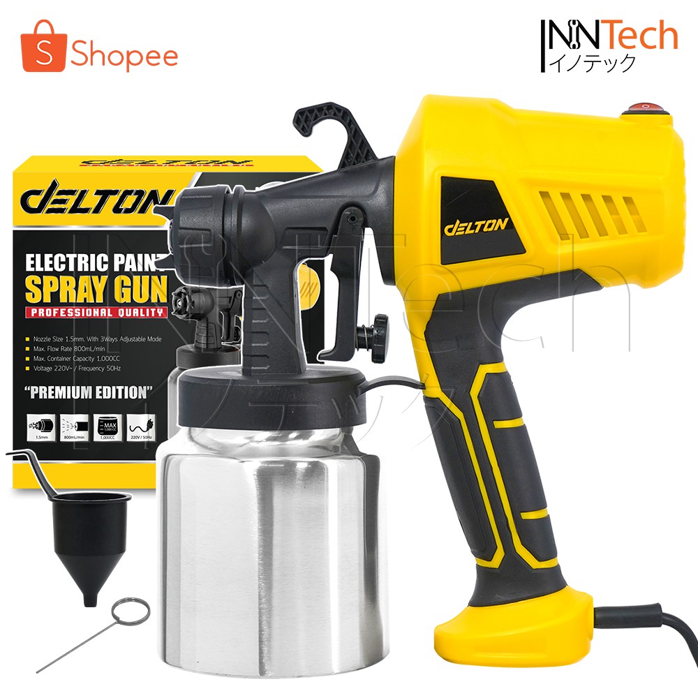 DELTON เครื่องพ่นสี กาพ่นสีไฟฟ้า 700 วัตต์ 1,000CC รุ่นงานหนัก PS-700G เครื่องพ่นสีไฟฟ้า กาพ่นสี Electric Paint Spray