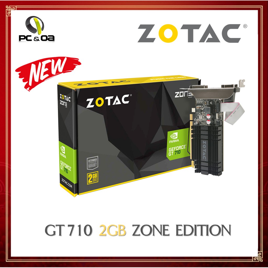 [มือ1]👍 ZOTAC 2GB DDR3 GT710 ZONE EDITION [ZT-71302-20L]