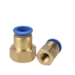 Trachea Connector Quick-plug Connector PCF ด้ายภายในตรงผ่าน PCF4-M5/6-01/8-02/10-03 ส่วนประกอบนิวเมติก