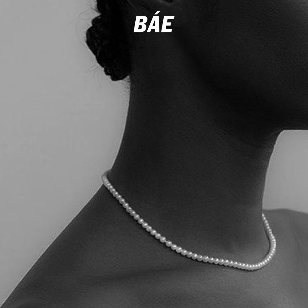 [BNP1] - BASE NECKLACE - สร้อยคอมุก 4 มม