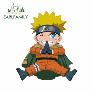 Earlfamily สติกเกอร์ติดรถยนต์ ป้องกันรอยขีดข่วน ขนาด 13 ซม. x 11.4 ซม. สําหรับ Gambar Naruto 
 สติกเกอร์กราฟฟิก Windows Helmet แล็ปท็อป