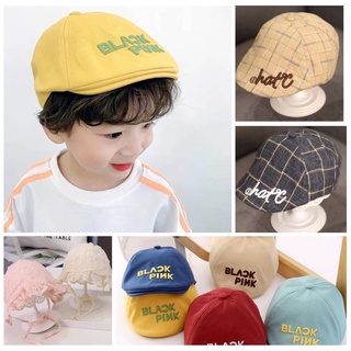 พร้อมส่ง สต๊อกในไทย หมวกเด็ก หมวกเบเรต์ 10 เดือนถึง 5 ปี ขนาดฟรีไซส์ ผ้าเนื้อดี งานปักสวยแน่น