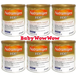 Nutramigen LGG (นูตรามิเยน แอลจีจี) นมสำหรับเด็กแพ้โปรตีนนมวัว ขนาด 400 กรัม x 6 กระป๋อง (ยกแพ็ค ถูกกว่า)