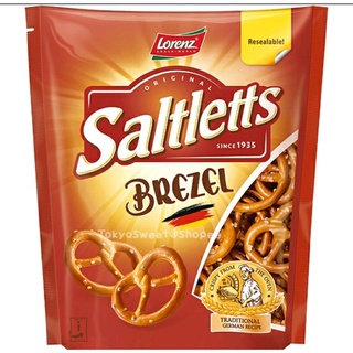 Lorenz Saltletts ลอเรนซ์ ขนมปังอบกรอบรสเกลือ Brezel เล็ก 90g.