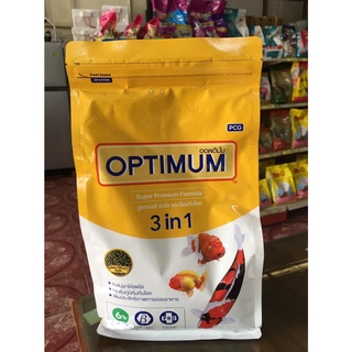 อาหารปลาคราฟ OPTIMUM  3IN1 เหลือง 800ก.***ส่งด่วนเคอรี่