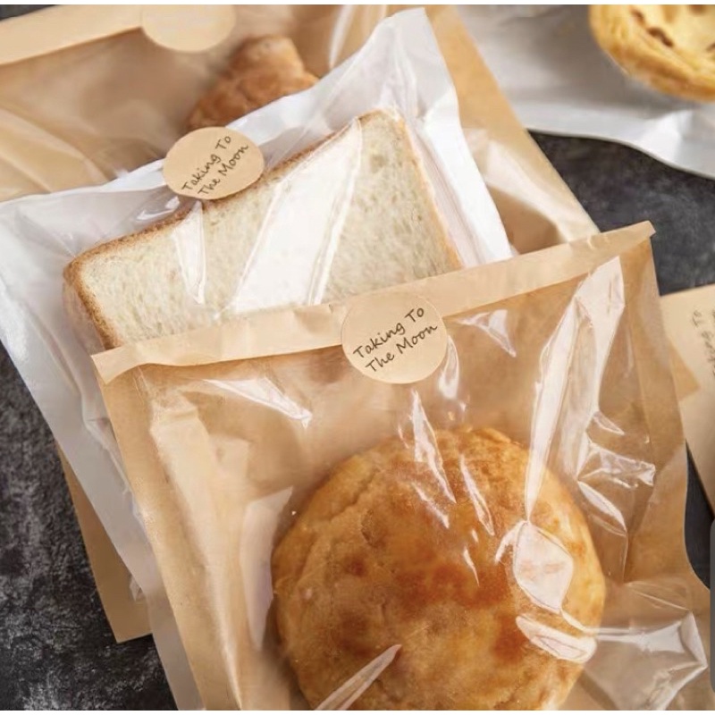 ถุงใส่ขนมปังขนาด ถุงขนมปัง (แพค100ใบ) ใบ ถุงโดนัท ถุงขนมหน้าต่างใส ถุงเค้ก เบเกอรี่ หน้าต่างใส ใส่ขนม คุกกี้ ครัวซองท์ - รูปที่ 5