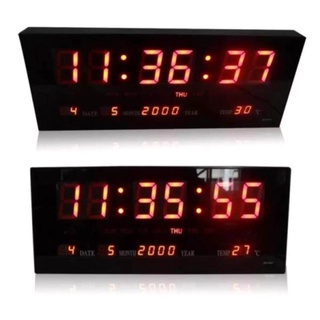 นาฬิกาดิจิตอล LED DIGITAL CLOCK แขวนผนัง รุ่น JH3615 สีเเดง