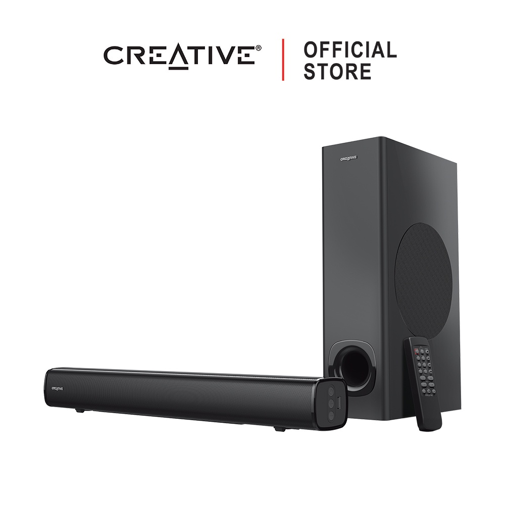 CREATIVE STAGE V.1 Bluetooth Sound Bar 2.1 speaker with Subwoofer ลำโพงบูลทูธไร้สายซาวด์บาร์ 2.1 พร้อมซัฟวูฟเฟอร์