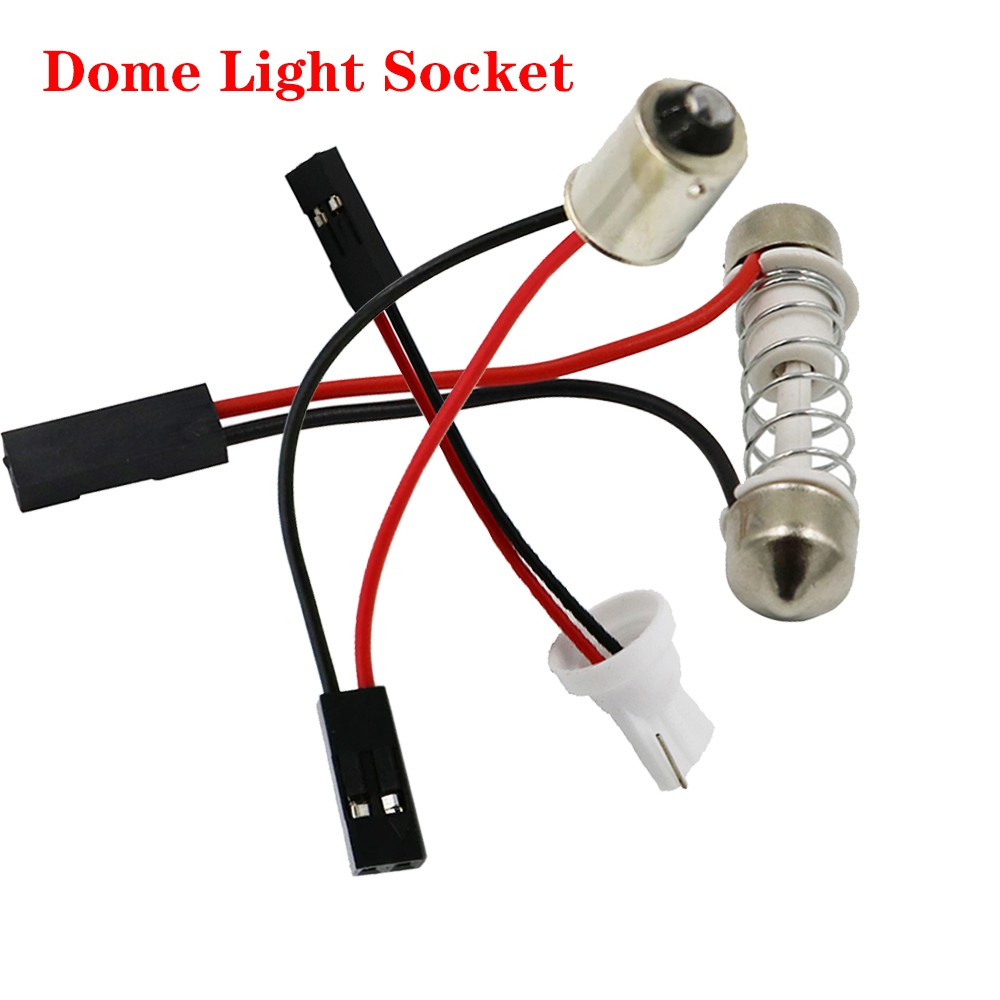 2pcs T10 Ba9s T4w Festoon Connector สายไฟสําหรับรถยนต์ทั้งหมดแผง Led โดมซ็อกเก็ตสายรัดปลั๊กอะแดปเตอร