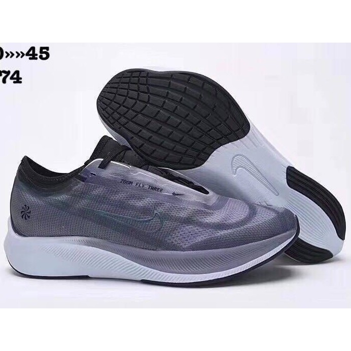 รองเท้าวิ่งไนกี้_Nike Zoom Fly 3 Dark Grey  size 40-45 รุ่นยอดนิยม มาใหม่